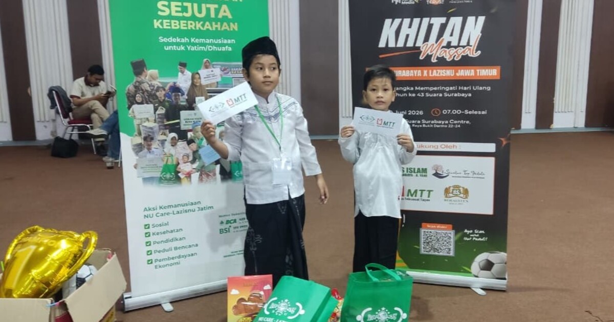 LAZISNU Jatim dan MTT Gelar Khitan Massal Gratis M ...