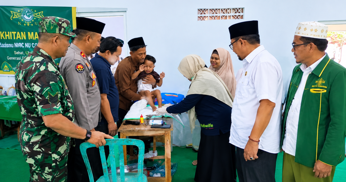 Diikuti 53 Anak, LAZISNU Sumberbaru Jember Gelar Khitan Massal